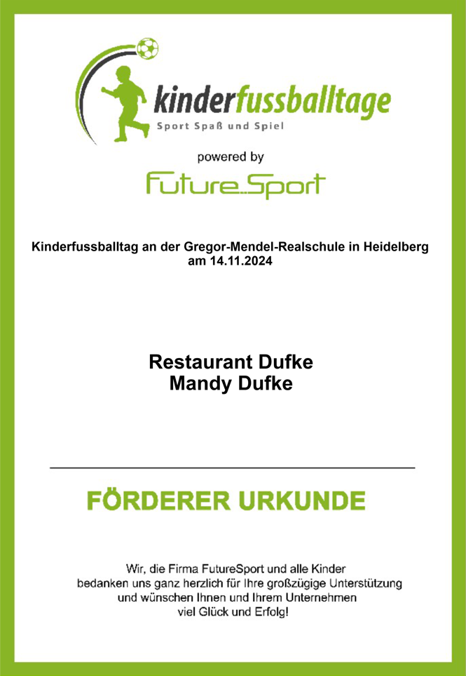 Kinderfußballtag an der Gregor-Mendel-Realschule in Heidelberg 2024
