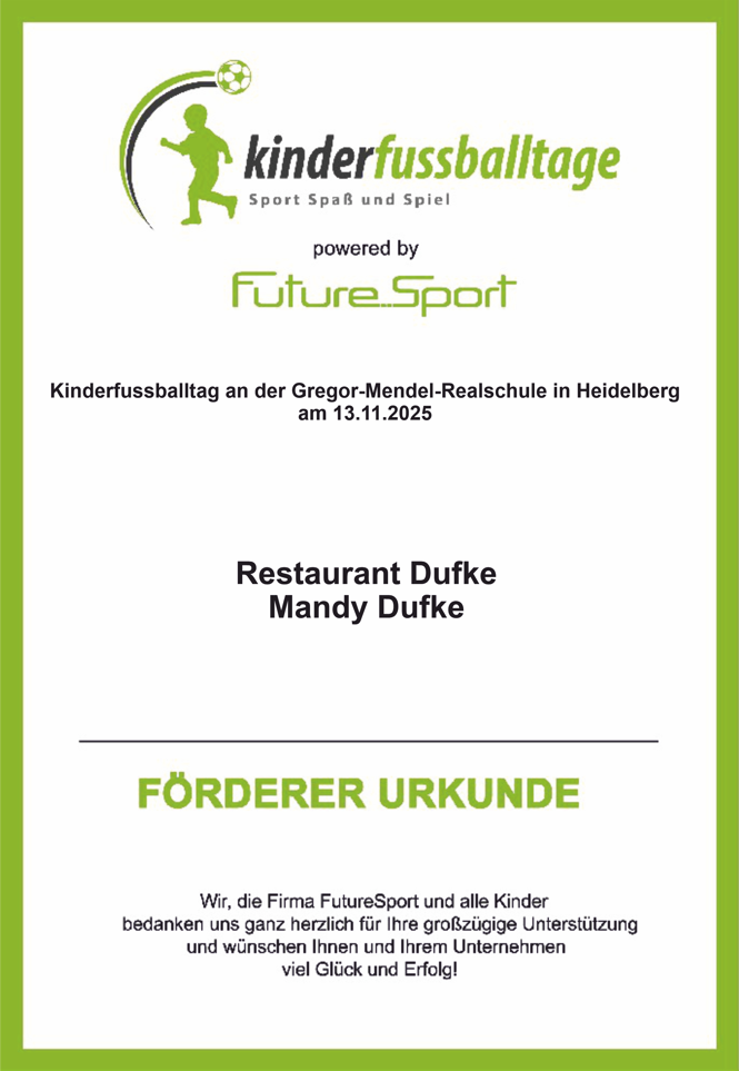 Kinderfußballtag an der Gregor-Mendel-Realschule in Heidelberg 2025